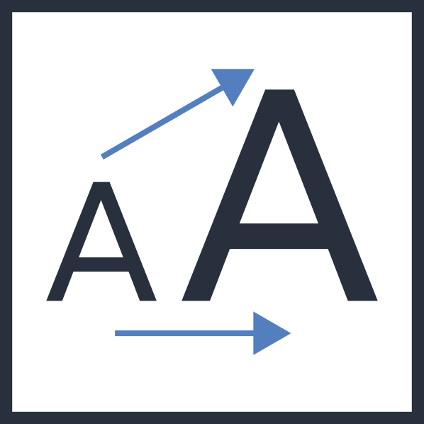 Being able to increase the text size is an important accessibility feature