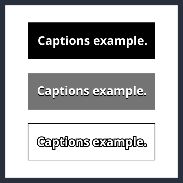 Ensure contrast by providing a black outline or drop shadow